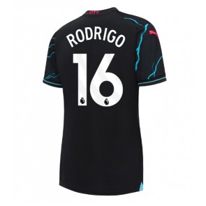 Manchester City Rodri Hernandez #16 Koszulka Trzecich Kobiety 2023-24 Krótki Rękaw